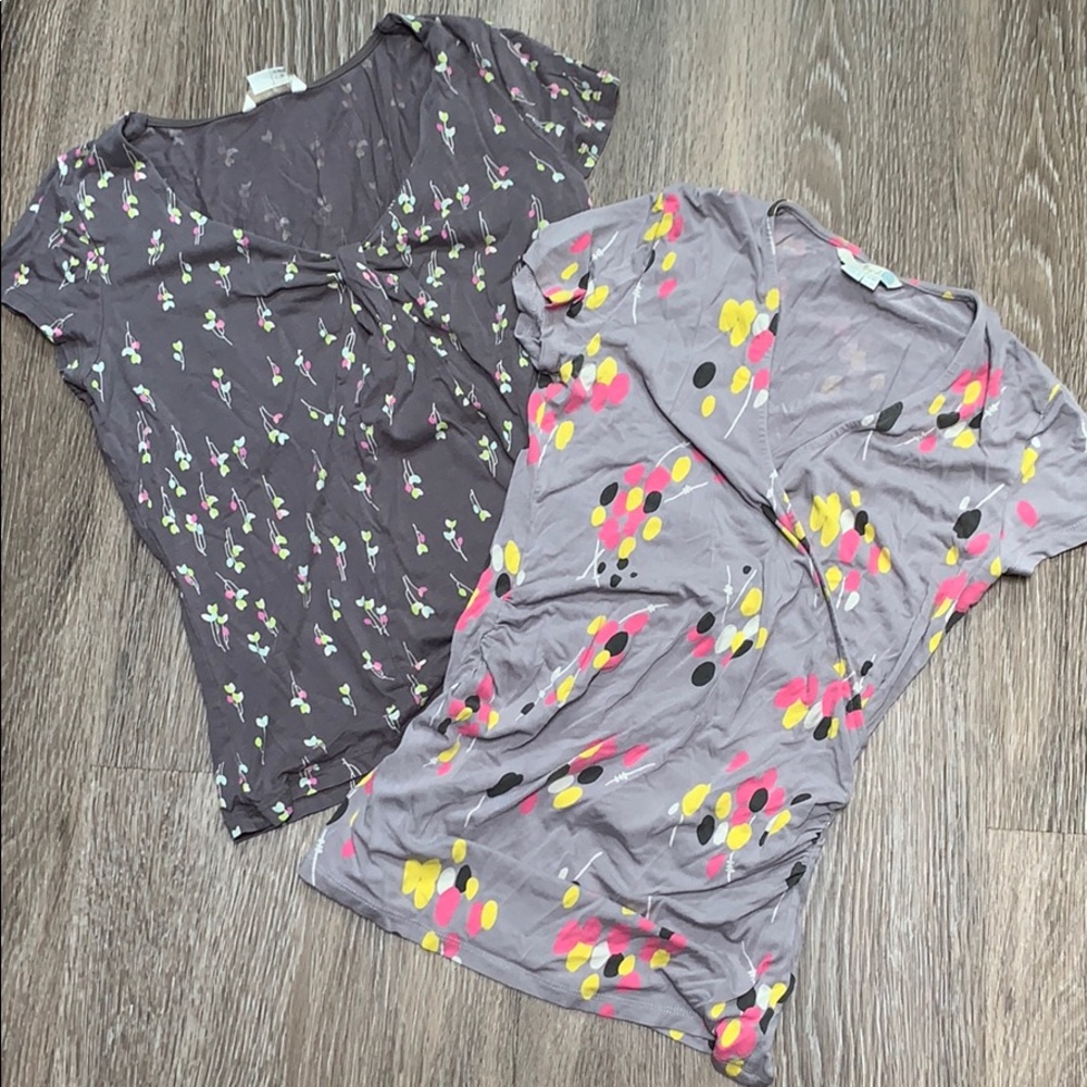 Boden US6 Grey tops tees wrap set of 2